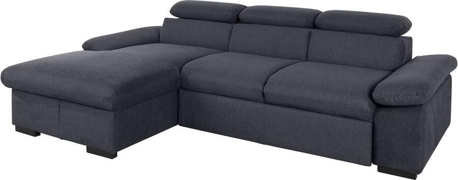 COTTA Hoekbank Lola L-vorm met hoofdeinde-functie & poef keuze met bedfunctie bedlade & armleuningverstelling (set) - Foto 6