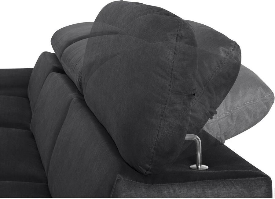 COTTA Hoekbank Lola L-vorm met hoofdeinde-functie & poef keuze met bedfunctie bedlade & armleuningverstelling (set) - Foto 4