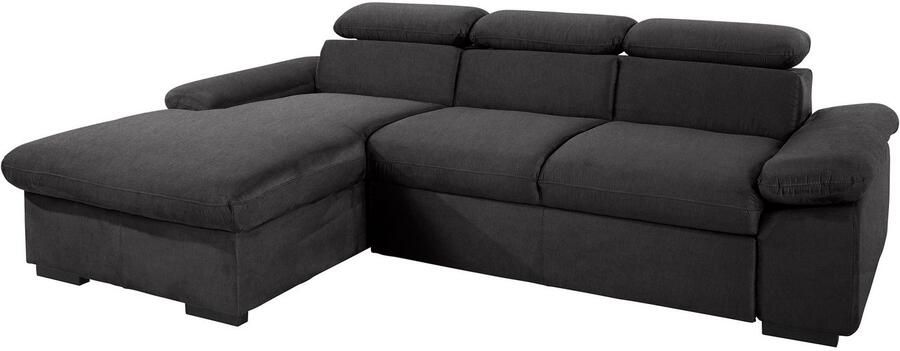 COTTA Hoekbank Lola L-vorm met hoofdeinde-functie & poef keuze met bedfunctie bedlade & armleuningverstelling (set) - Foto 6