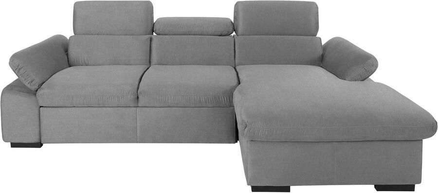 COTTA Hoekbank Lola L-vorm met hoofdeinde-functie & poef keuze met bedfunctie bedlade & armleuningverstelling (set)