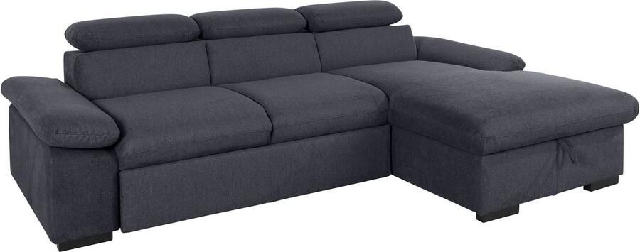 COTTA Hoekbank Lola L-vorm met hoofdeinde-functie & poef keuze met bedfunctie bedlade & armleuningverstelling (set) - Foto 10