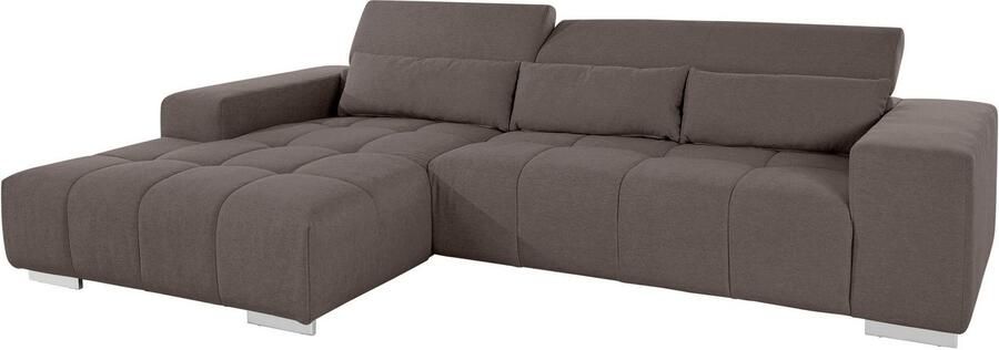 COTTA Hoekbank Orion L-vorm met hoofdbordverstelling & 3 lendenkussens - Foto 8