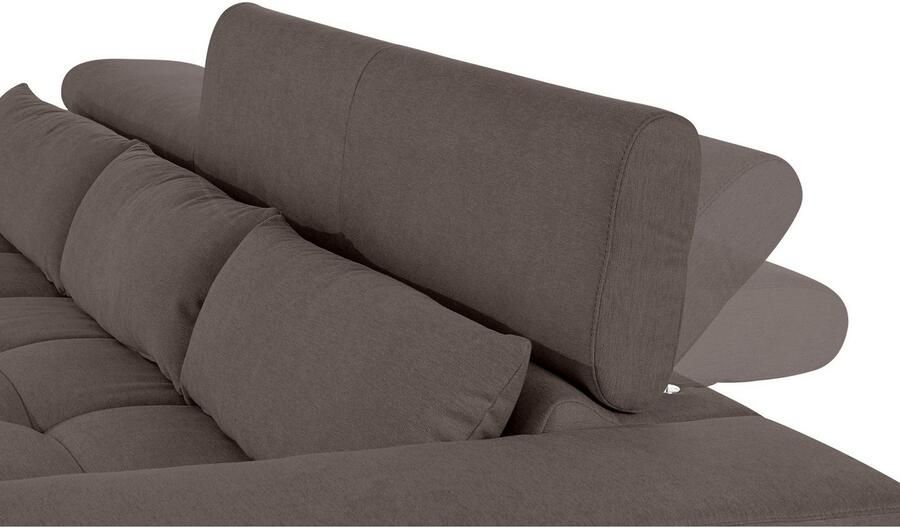 COTTA Hoekbank Orion L-vorm met hoofdbordverstelling & 3 lendenkussens - Foto 6