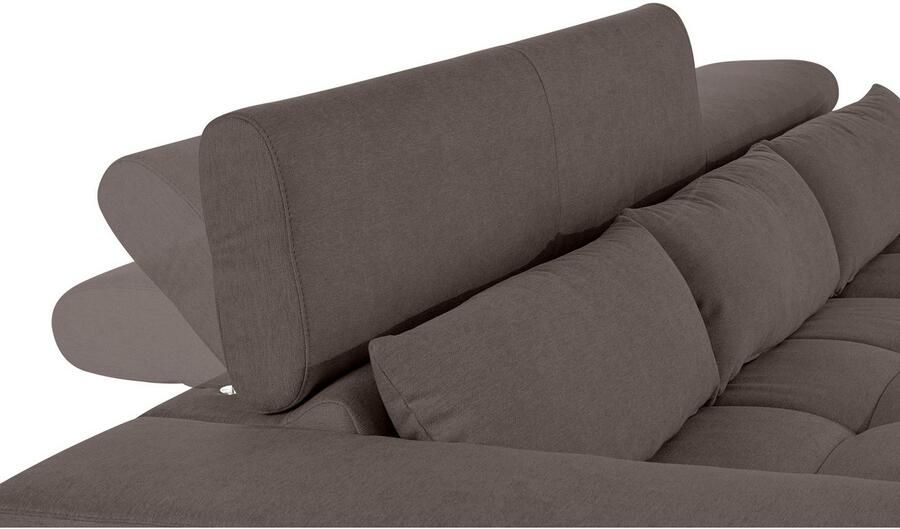 COTTA Hoekbank Orion L-vorm met hoofdbordverstelling & 3 lendenkussens - Foto 6