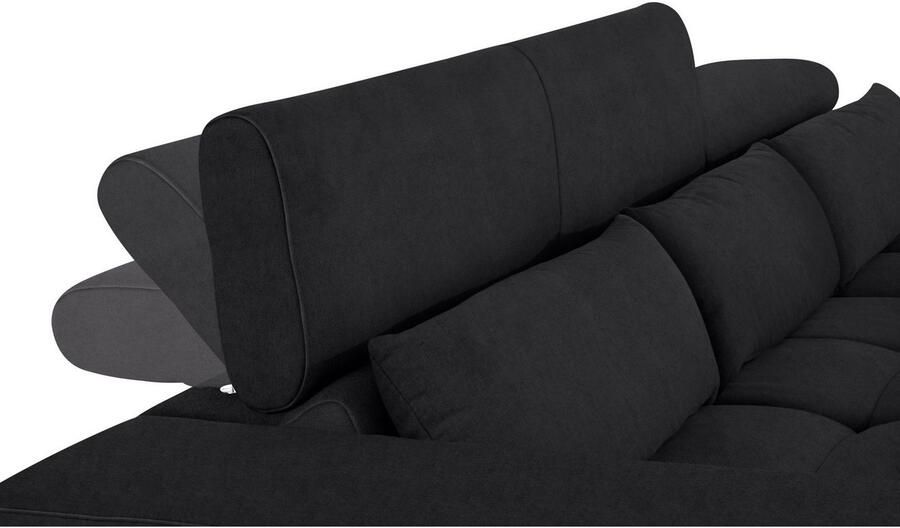 COTTA Hoekbank Orion L-vorm met hoofdbordverstelling & 3 lendenkussens - Foto 6