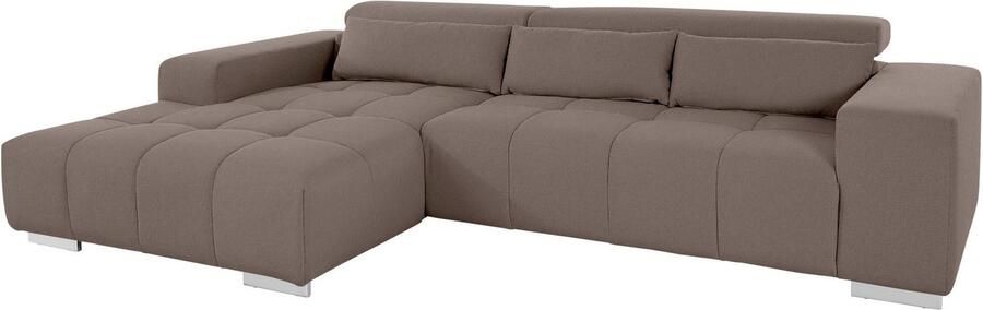 COTTA Hoekbank Orion L-vorm met hoofdbordverstelling & 3 lendenkussens - Foto 9