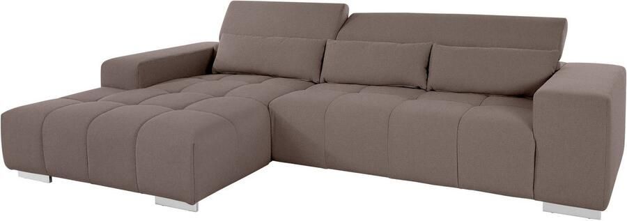 COTTA Hoekbank Orion L-vorm met hoofdbordverstelling & 3 lendenkussens - Foto 8