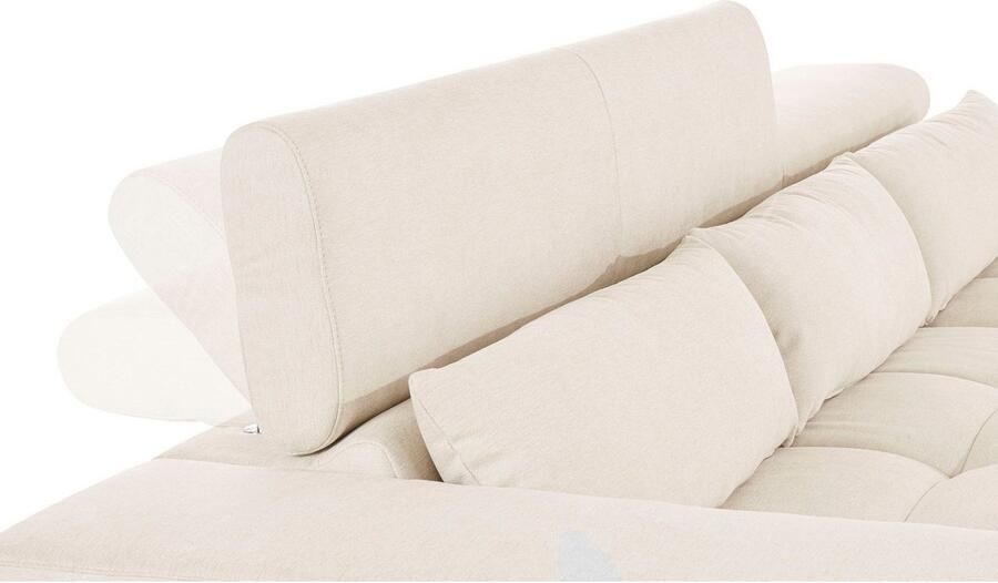 COTTA Hoekbank Orion L-vorm met hoofdbordverstelling & 3 lendenkussens - Foto 7