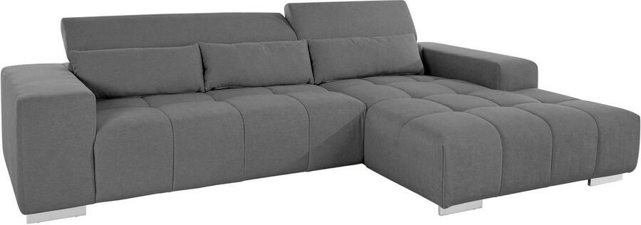 COTTA Hoekbank Orion L-vorm met hoofdbordverstelling & 3 lendenkussens - Foto 8