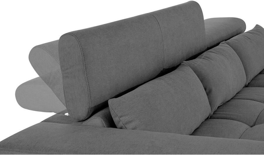 COTTA Hoekbank Orion L-vorm met hoofdbordverstelling & 3 lendenkussens - Foto 6