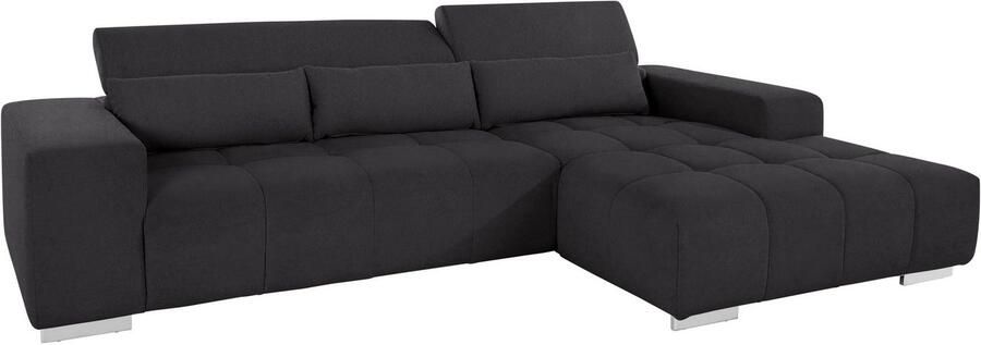 COTTA Hoekbank Orion L-vorm met hoofdbordverstelling & 3 lendenkussens - Foto 8