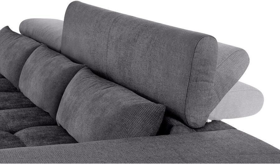 COTTA Hoekbank Orion L-vorm met hoofdbordverstelling & 3 lendenkussens - Foto 6