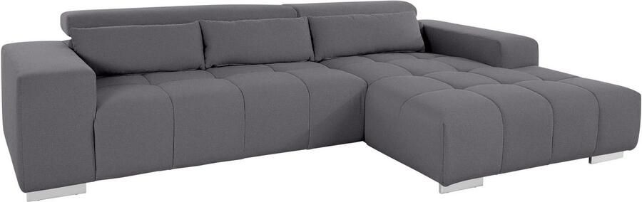 COTTA Hoekbank Orion L-vorm met hoofdbordverstelling & 3 lendenkussens - Foto 9