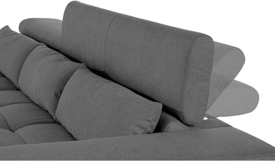 COTTA Hoekbank Orion L-vorm met hoofdbordverstelling & 3 lendenkussens - Foto 6
