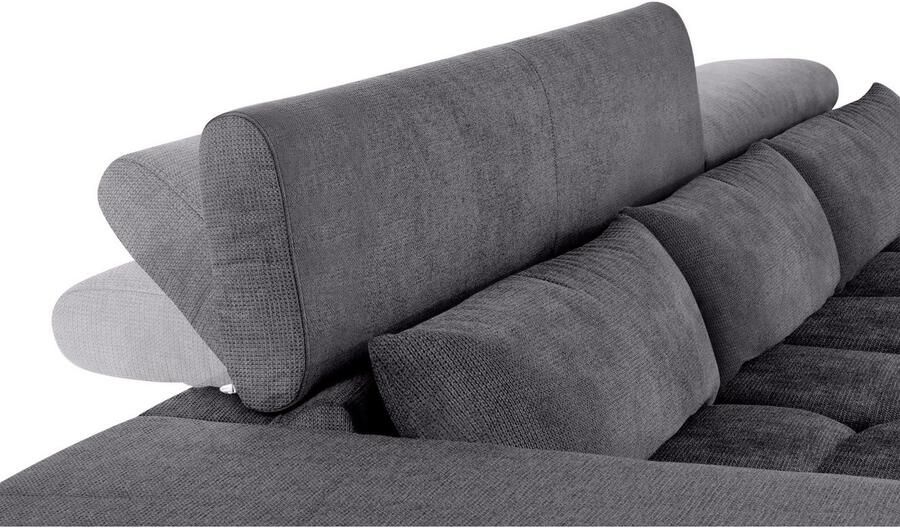 COTTA Hoekbank Orion L-vorm met hoofdbordverstelling & 3 lendenkussens - Foto 6