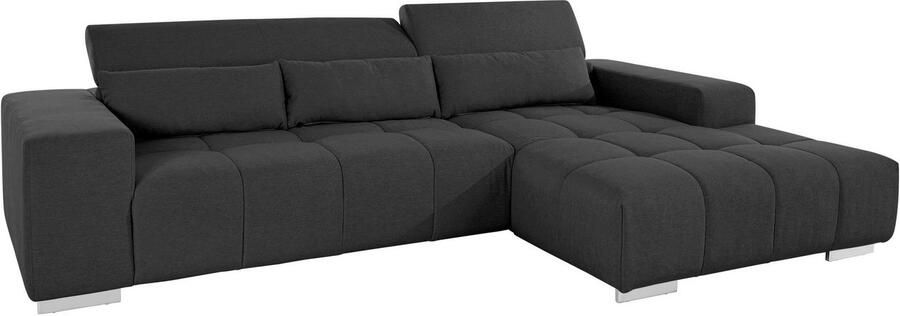 COTTA Hoekbank Orion L-vorm met hoofdbordverstelling & 3 lendenkussens - Foto 8