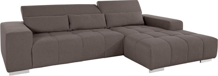 COTTA Hoekbank Orion L-vorm met hoofdbordverstelling & 3 lendenkussens - Foto 8