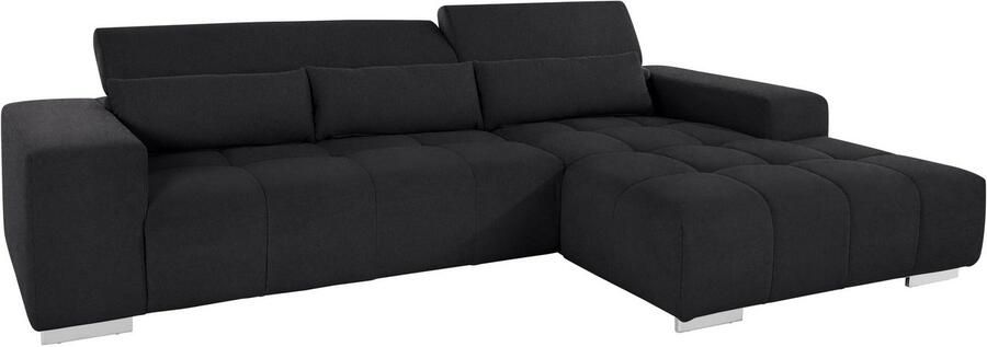 COTTA Hoekbank Orion L-vorm met hoofdbordverstelling & 3 lendenkussens - Foto 8