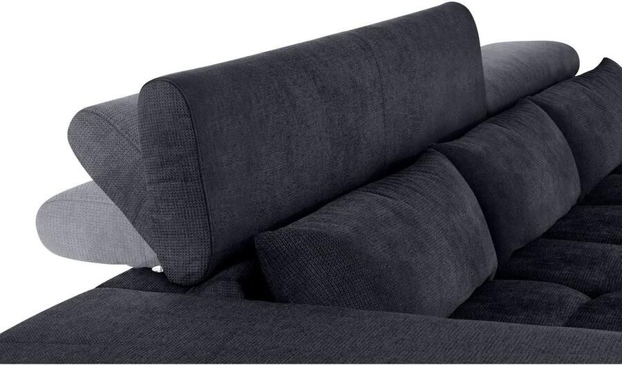 COTTA Hoekbank Orion L-vorm met hoofdbordverstelling & 3 lendenkussens - Foto 6