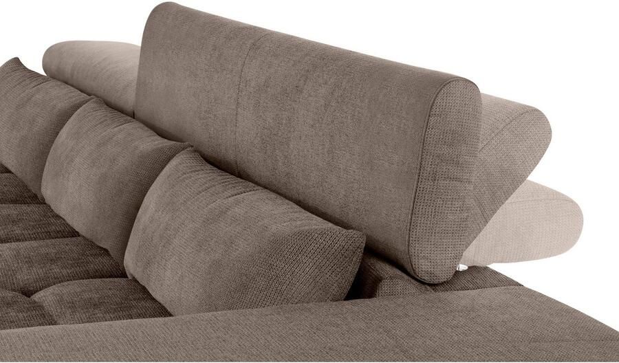 COTTA Hoekbank Orion L-vorm met hoofdbordverstelling & 3 lendenkussens - Foto 6