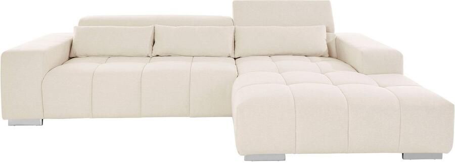 COTTA Hoekbank Orion L-vorm met hoofdbordverstelling & 3 lendenkussens - Foto 8