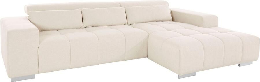 COTTA Hoekbank Orion L-vorm met hoofdbordverstelling & 3 lendenkussens - Foto 10