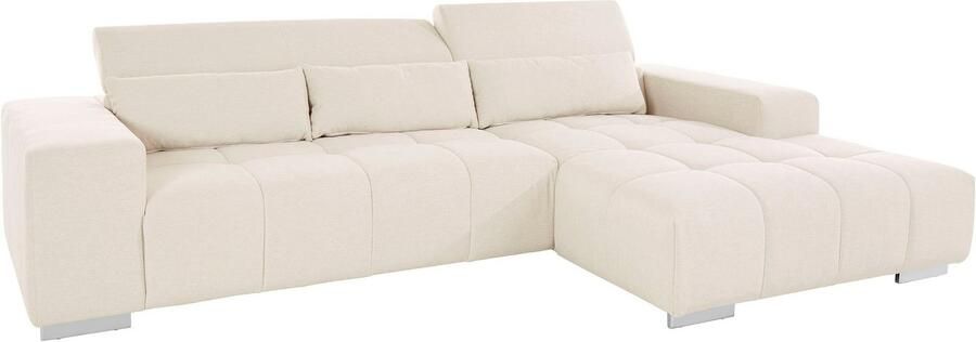 COTTA Hoekbank Orion L-vorm met hoofdbordverstelling & 3 lendenkussens - Foto 9