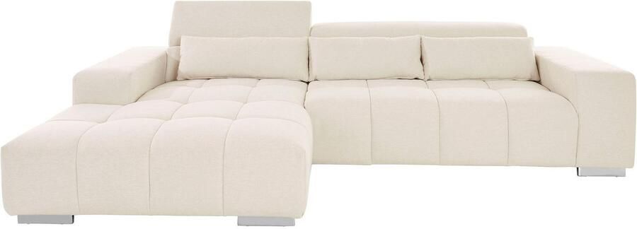 COTTA Hoekbank Orion L-vorm met hoofdbordverstelling & 3 lendenkussens - Foto 7