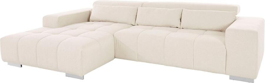 COTTA Hoekbank Orion L-vorm met hoofdbordverstelling & 3 lendenkussens - Foto 9