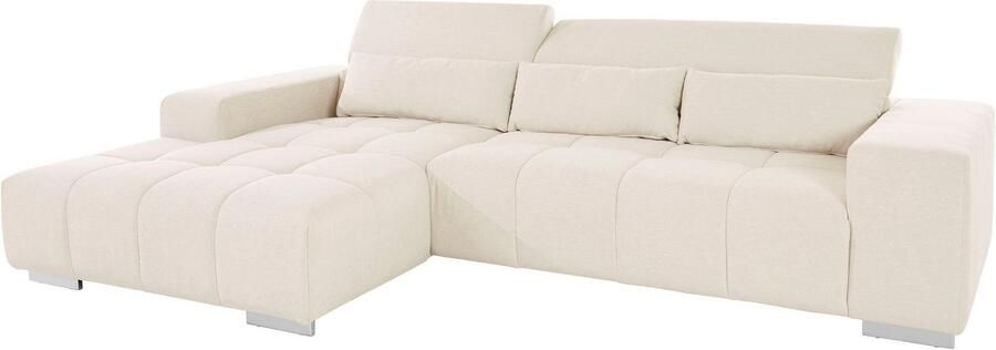 COTTA Hoekbank Orion L-vorm met hoofdbordverstelling & 3 lendenkussens - Foto 8
