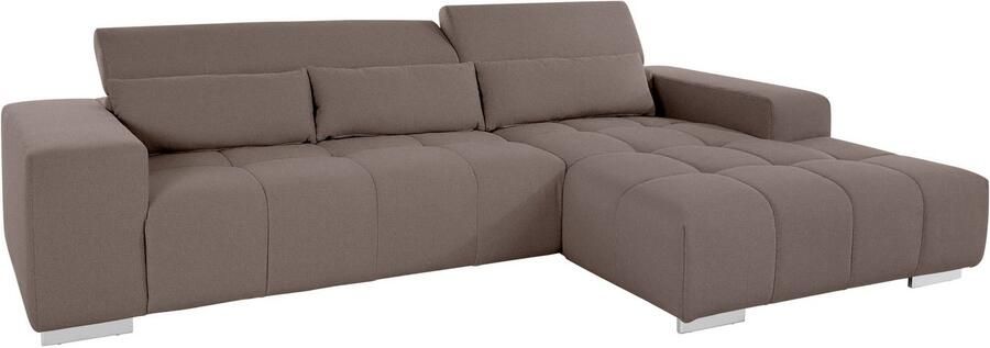 COTTA Hoekbank Orion L-vorm met hoofdbordverstelling & 3 lendenkussens - Foto 8