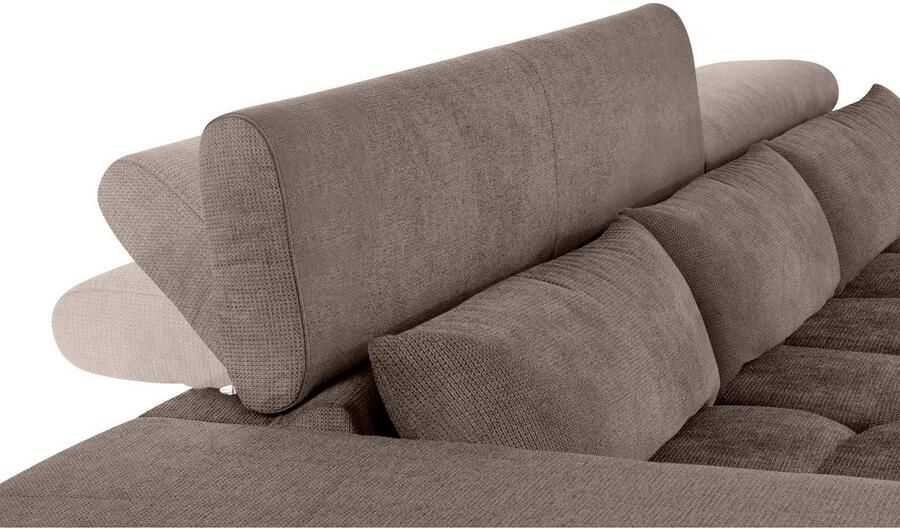 COTTA Hoekbank Orion L-vorm met hoofdbordverstelling & 3 lendenkussens - Foto 6