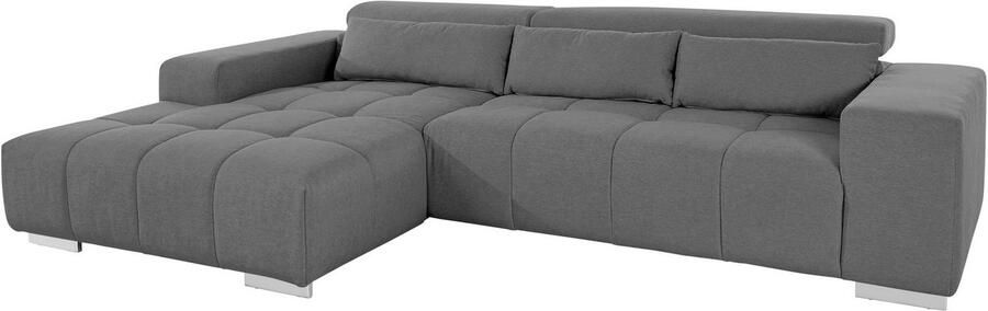 COTTA Hoekbank Orion L-vorm met hoofdbordverstelling & 3 lendenkussens - Foto 9