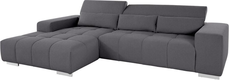 COTTA Hoekbank Orion L-vorm met hoofdbordverstelling & 3 lendenkussens - Foto 8