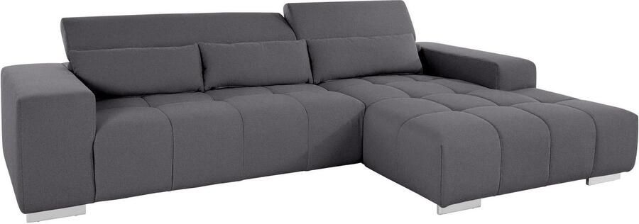 COTTA Hoekbank Orion L-vorm met hoofdbordverstelling & 3 lendenkussens - Foto 8