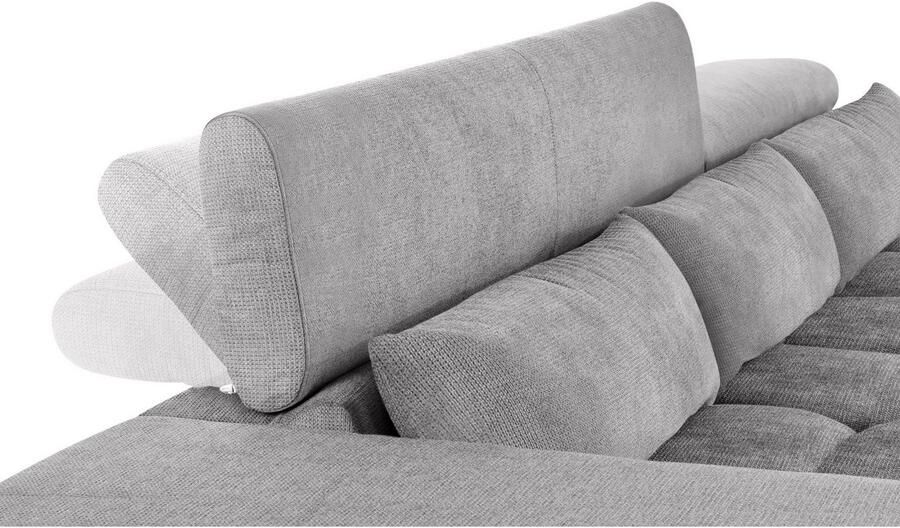 COTTA Hoekbank Orion L-vorm met hoofdbordverstelling & 3 lendenkussens - Foto 6