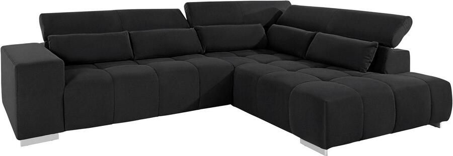 COTTA Hoekbank Orion L-vorm met hoofdbordverstelling & 5 lendenkussens - Foto 8