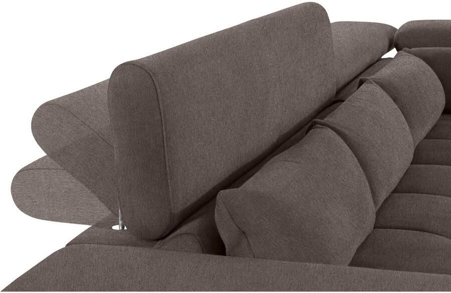 COTTA Hoekbank Orion L-vorm met hoofdbordverstelling & 5 lendenkussens - Foto 3
