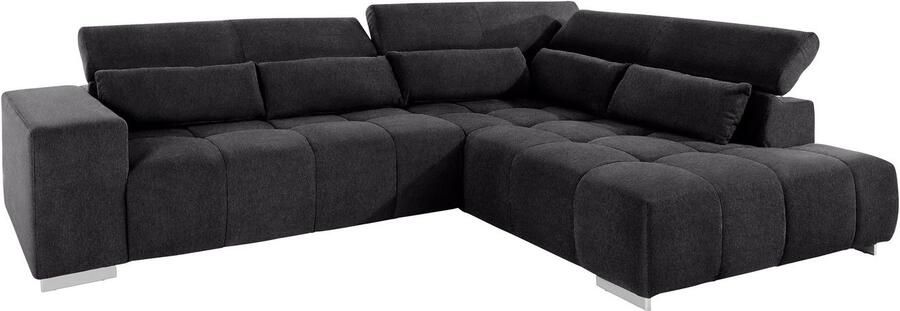 COTTA Hoekbank Orion L-vorm met hoofdbordverstelling & 5 lendenkussens - Foto 8