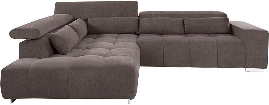 COTTA Hoekbank Orion L-vorm met hoofdbordverstelling & 5 lendenkussens - Foto 7