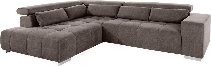 COTTA Hoekbank Orion L-vorm met hoofdbordverstelling & 5 lendenkussens - Foto 8