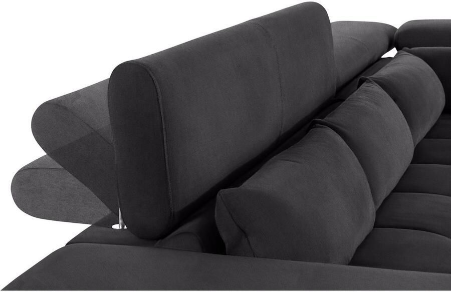 COTTA Hoekbank Orion L-vorm met hoofdbordverstelling & 5 lendenkussens - Foto 3
