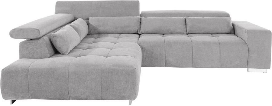 COTTA Hoekbank Orion L-vorm met hoofdbordverstelling & 5 lendenkussens - Foto 7