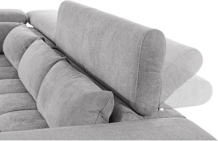 COTTA Hoekbank Orion L-vorm met hoofdbordverstelling & 5 lendenkussens - Foto 3