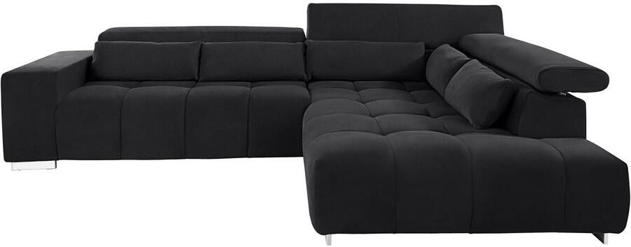 COTTA Hoekbank Orion L-vorm met hoofdbordverstelling & 5 lendenkussens - Foto 7