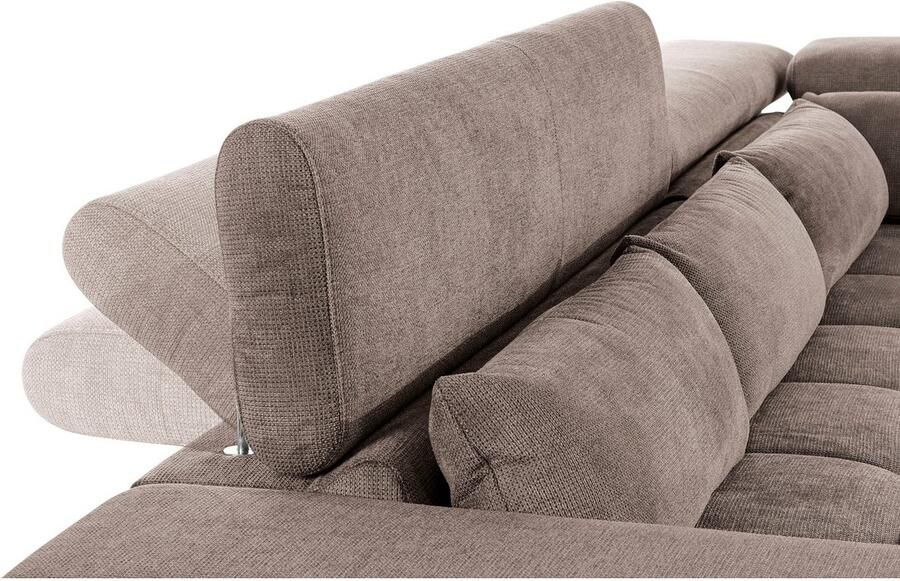 COTTA Hoekbank Orion L-vorm met hoofdbordverstelling & 5 lendenkussens - Foto 3