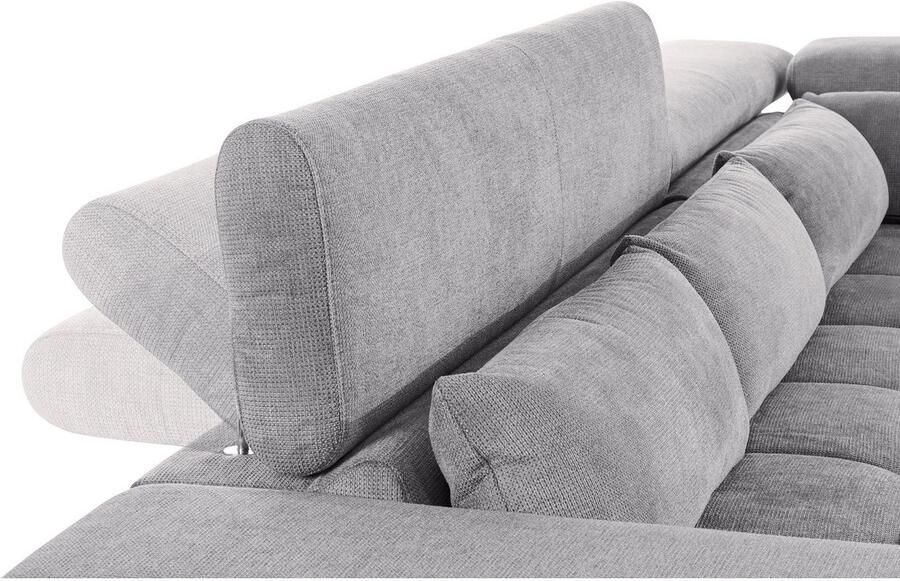 COTTA Hoekbank Orion L-vorm met hoofdbordverstelling & 5 lendenkussens - Foto 4