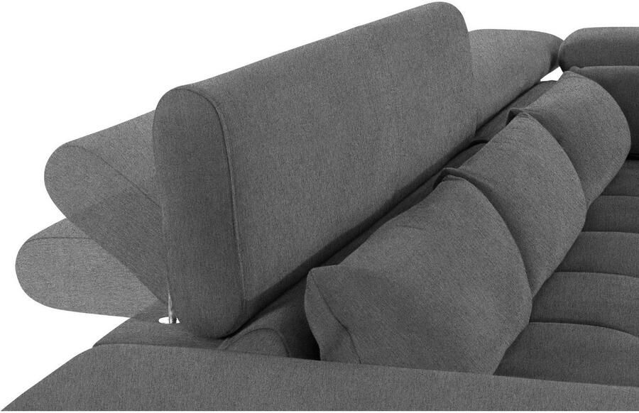 COTTA Hoekbank Orion L-vorm met hoofdbordverstelling & 5 lendenkussens - Foto 3