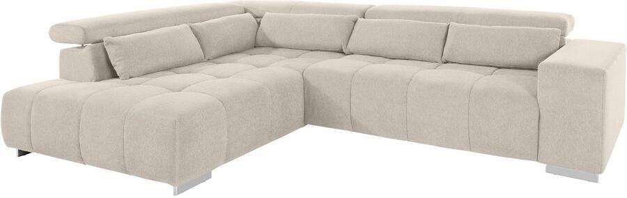 COTTA Hoekbank Orion L-vorm met hoofdbordverstelling & 5 lendenkussens - Foto 8