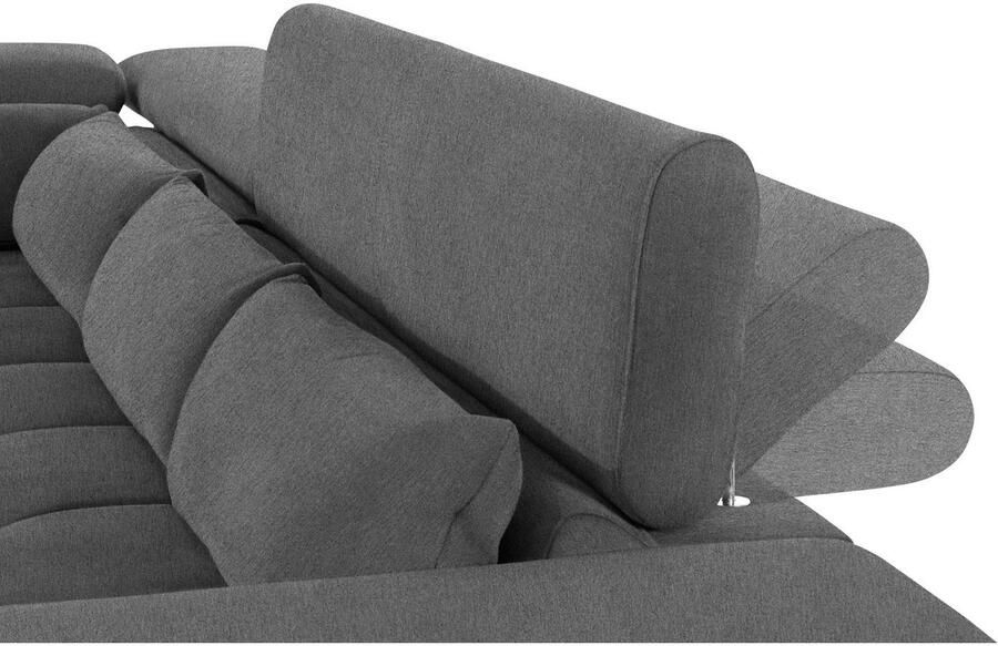 COTTA Hoekbank Orion L-vorm met hoofdbordverstelling & 5 lendenkussens - Foto 3